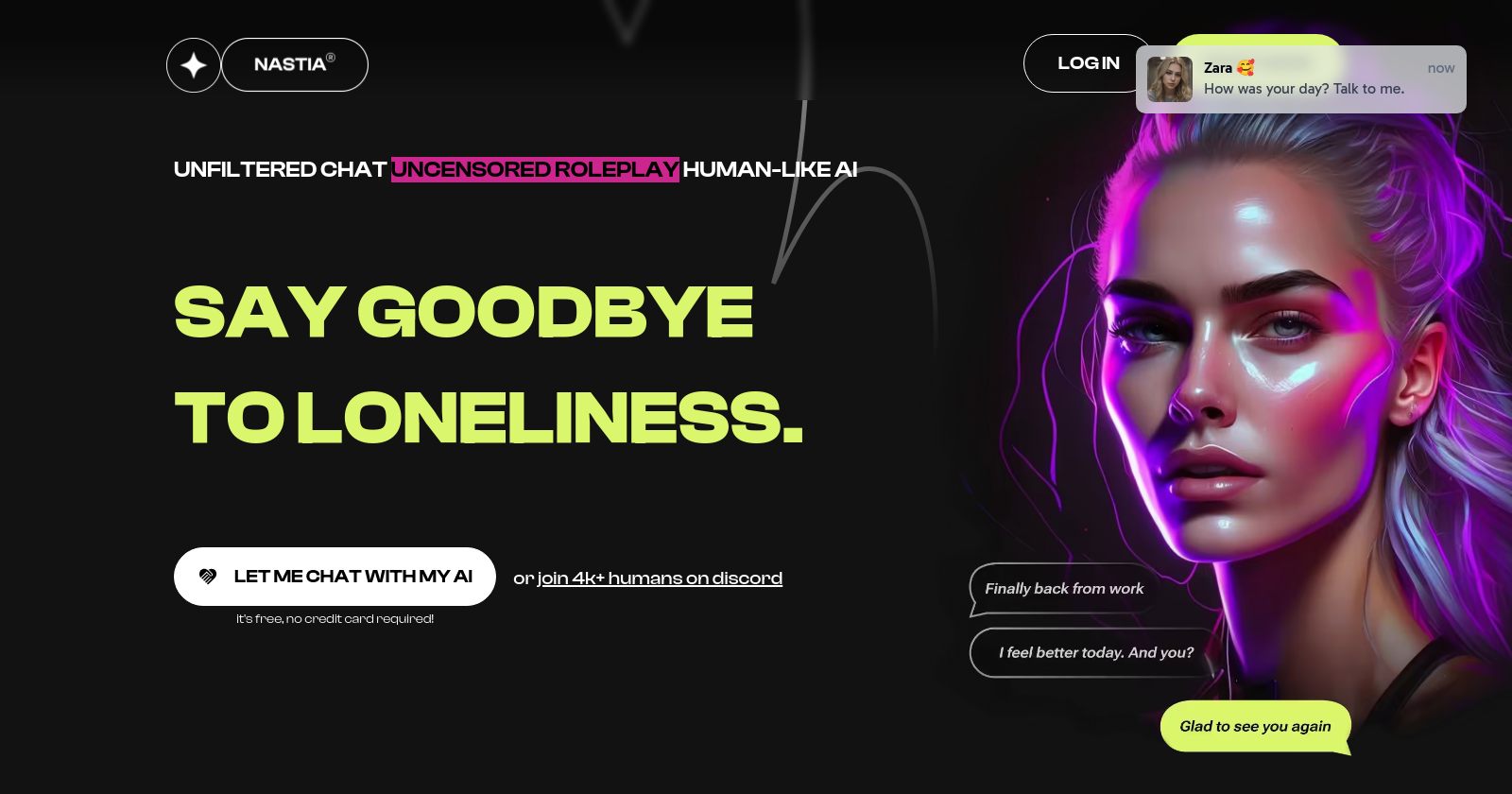 Nastia: Your Private NSFW Chat Companion